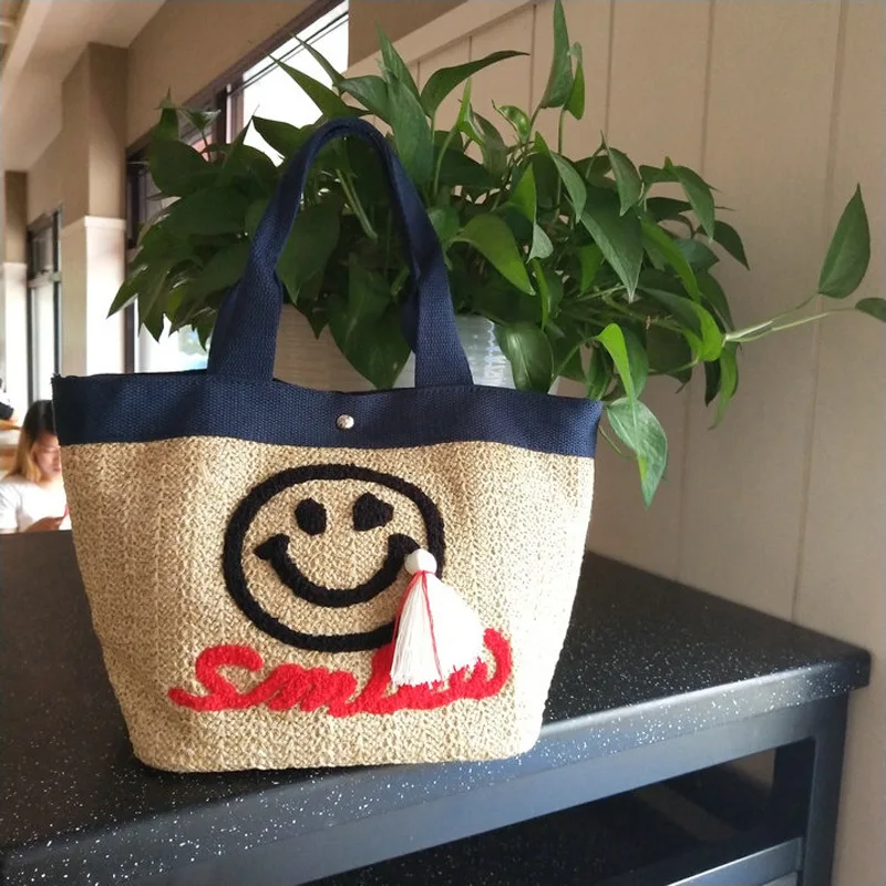 Women Tassel Handbag Bohemian Summer Beach Female Straw Bags High Quality Lady Weave Shoulder Bag Casuel Knitted Tote SS3071 (11)