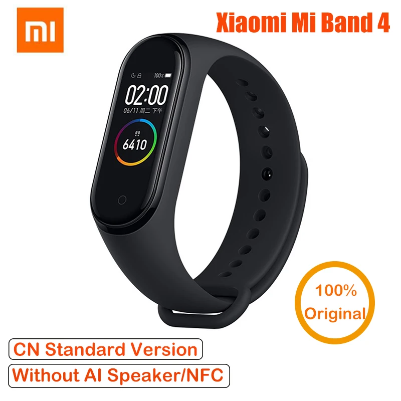 

Xiaomi 4 5ATM Waterproof Bracelet Heart Rate Monitor Color Screen Fitness Tracker Smart Wristband Chinese Version