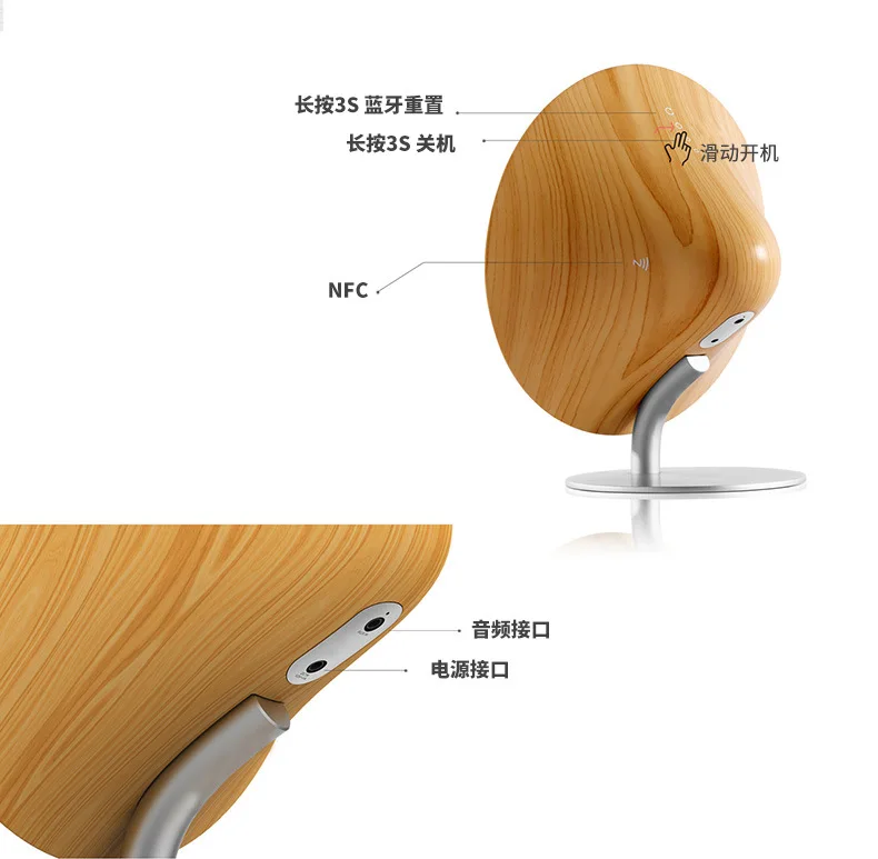 Bluetooth Динамик NFC Сабвуфер Высокое качество Творческий Деревянный Высокое Мощность мини Беспроводной Sonic