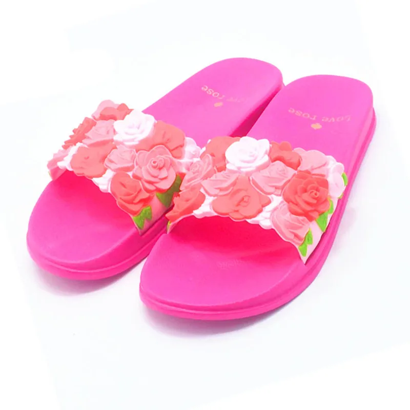 Kaufen Billig Sommer Flip Flop Frauen Aromatischen Blumen Kaufen Sie im Großhandel Schuhe Fersen Rote Sohle 2019 zum