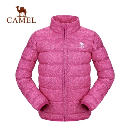 CAMEL/Новинка; Повседневная брендовая куртка-пуховик на утином пуху; сезон осень-зима; теплое пальто; Ультралегкая куртка-пуховик на утином пуху; детская ветрозащитная парка - Цвет: Red