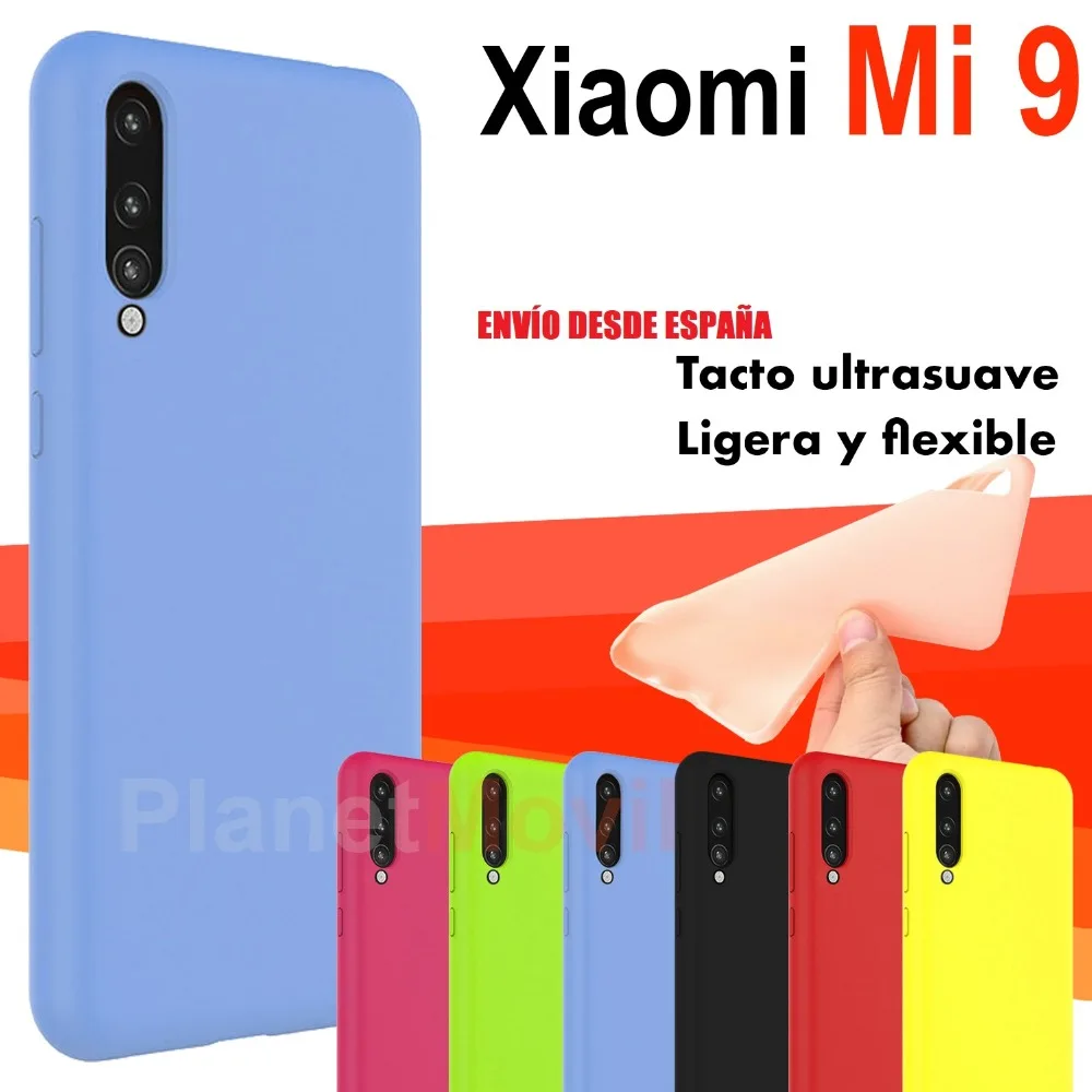 Funda デ Silicona 上品互換詐欺 Xio Mi Mi 9 6 4 Pulgadas 柔軟な En アズールローザロホ O Amarillo Mi 9 Mobile Phone Housings Frames Aliexpress