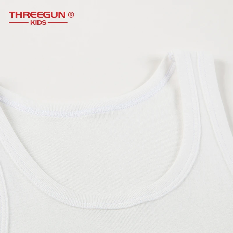 THREEGUN Children Boys Tank Tops Kids Casual O-Neck Undershirt Top 2018 Summer Boy White Camisoles Cotton Tank Top Underwear THREEGUN Children Boys Tank Tops Kids Casual O-Neck Undershirt Top 2018 Summer Boy White Camisoles Cotton Tank Top Underwear