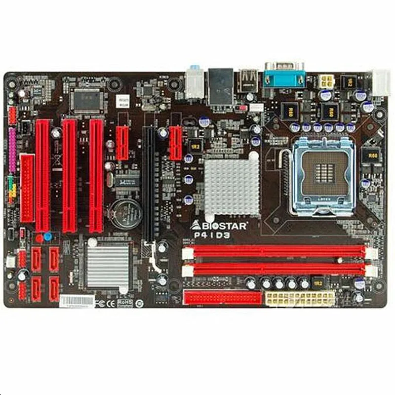 

For Biostar P41D3 Original Used Desktop Motherboard P41 Socket LGA 775 DDR3 8G SATA2 USB2.0 ATX