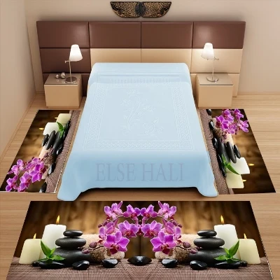 #Special Offers Else 3 Piece White Candle Black Spa Stone Purple Flowers 3d Print Non Slip Microfiber Washable Decor Bedroom Area Rug Carpet Set #Special Offers Else 3 Piece White Candle Black Spa Stone Purple Flowers 3d Print Non Slip Microfiber Washable Decor Bedroom Area Rug Carpet Set
