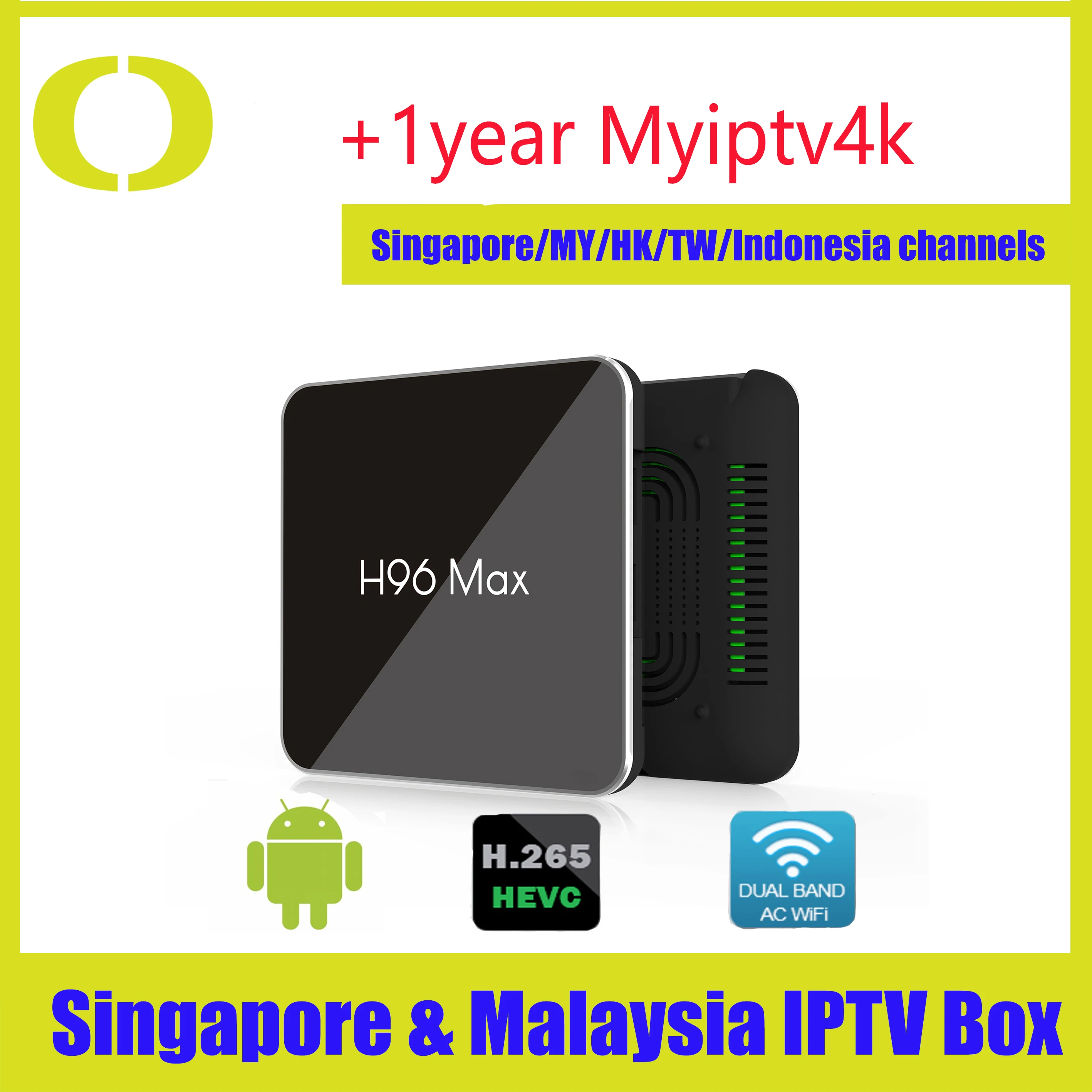

H96Max X2 Android 8.1 Tv Box with 1 year myiptv myiptv4k mypadtv iptv for Singapore malaysia HK TW Mainland Indonesia