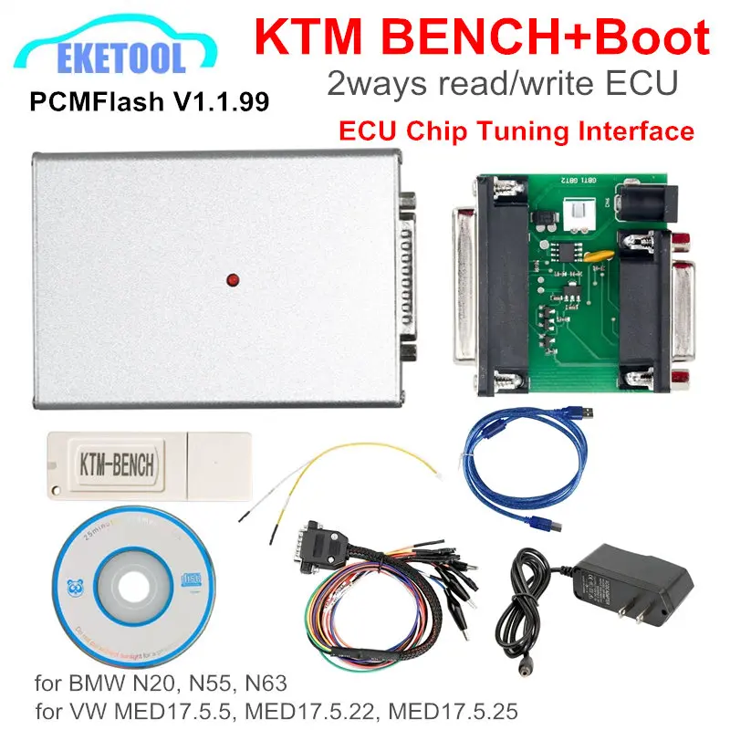 

2019 Best ECU Chip Tool KTM Bench V1.1.99 PCMFlash Read/Write ECU Driectly Bench+Boot Mode No Need Open KTM-Bench Flash EEPROM