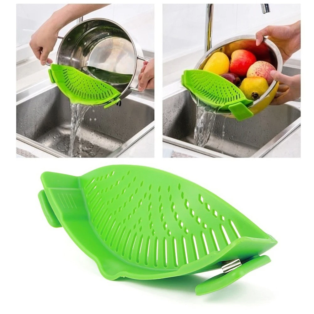 Vegetable Noodles Washing Sieve Kitchen Cleaning Strainer Draining Liquid Tool in Colanders