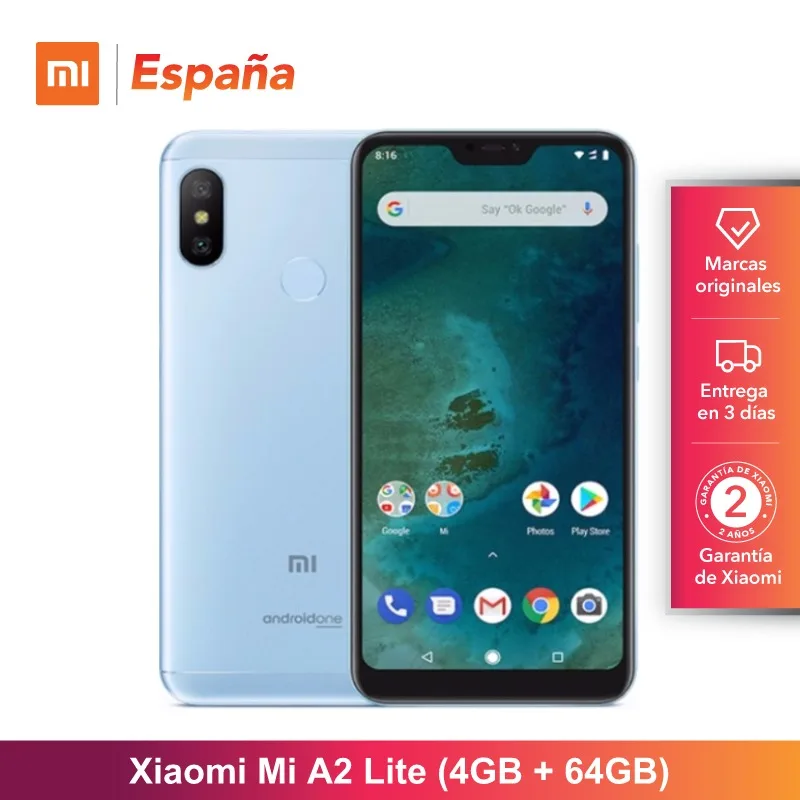 [النسخة العالمية ل اسبانيا] شياو mi mi A2 لايت (ميموريال الغائر دي 64 GB ، RAM دي 4 GB ، كامارا المزدوج دي 12 + 5 MP) موفيل