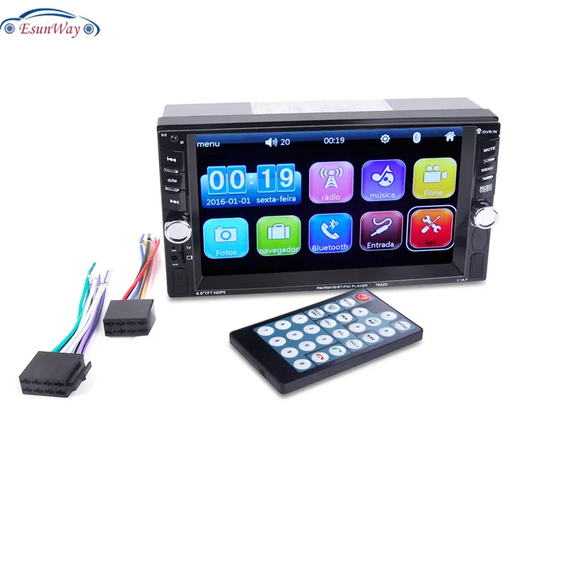 7652 2DIN 6 'HD сенсорный экран радио плеер авторадио Bluetooth 2Din HD автомобильный Радио