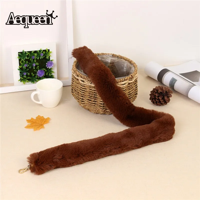 

AEQUEEN 45/100/120CM Bag Straps Faux Fur Bag Strap Handbag Handle Crossbody Bag Belts Long Shoulder Belt Bag Accessories Parts