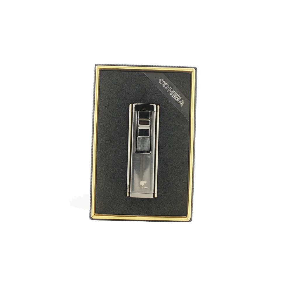 Cohiba ветрозащитная многоразовая сигарета струйная зажигалка 3 факел пламя Бутан
