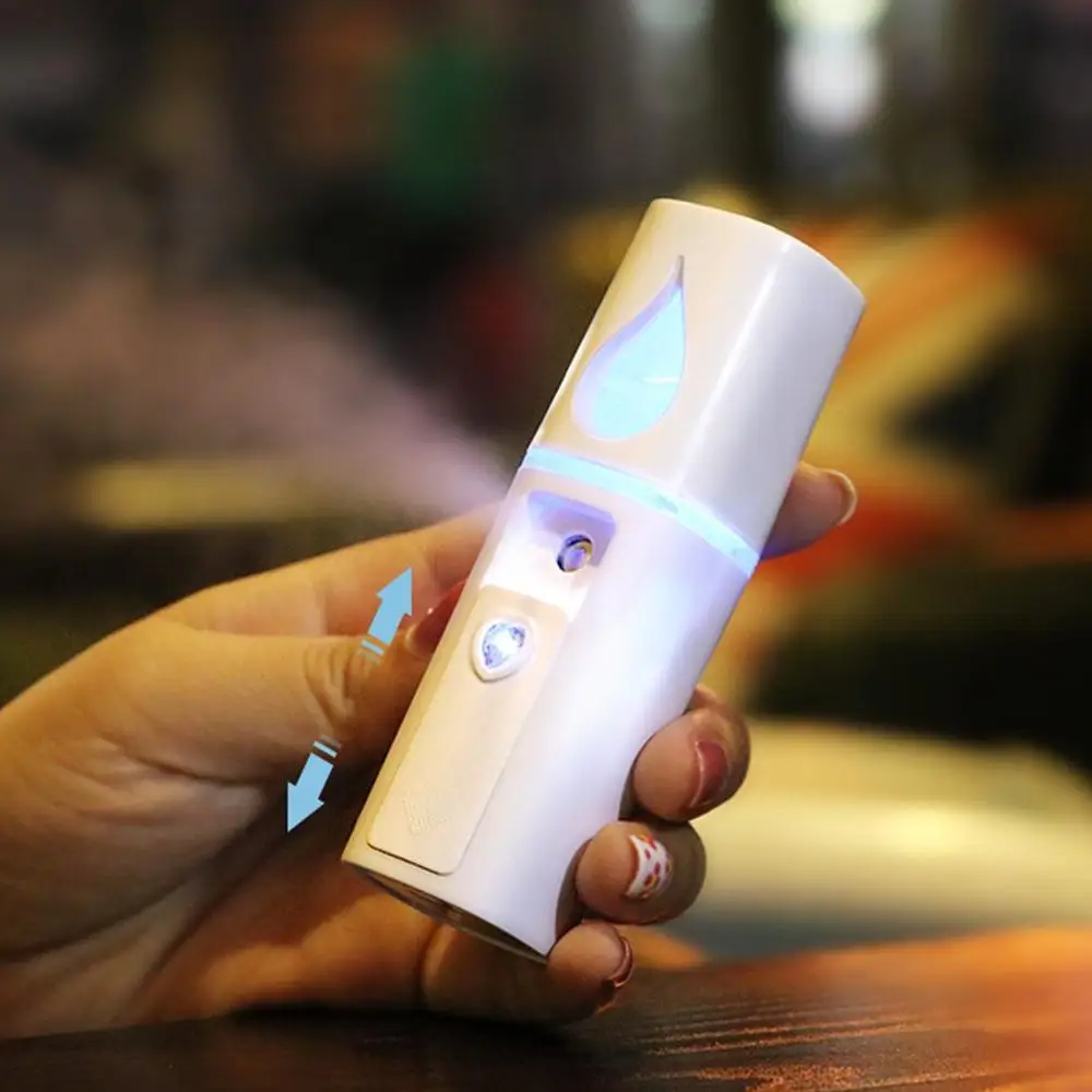 

Portable Small Humidifier USB Rechargable Handheld Water Meter Charging Mini Steamed Face Humidifier With/Without Mirror