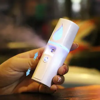 

Portable Small Humidifier USB Rechargable Handheld Water Meter Charging Mini Steamed Face Humidifier With/Without Mirror