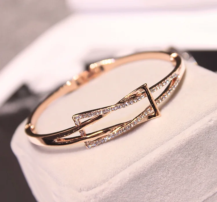 High Quality Bling Crystal Cuff Bracelets& Bangles for Women Fashion Luxury Brand Bracelet Pulseira Feminina Valentine's Gift