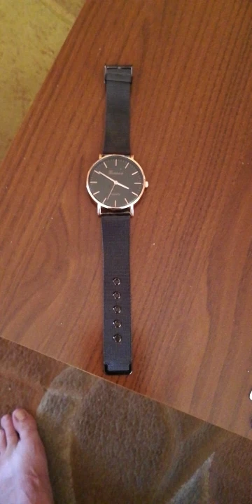 Modern Fashion Unisex Stainless Steel  Black Watch