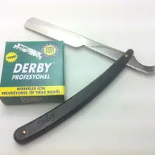 100 лезвия единственный край дерби с черными прямыми краями Парикмахерская бритва-следящий корабль
