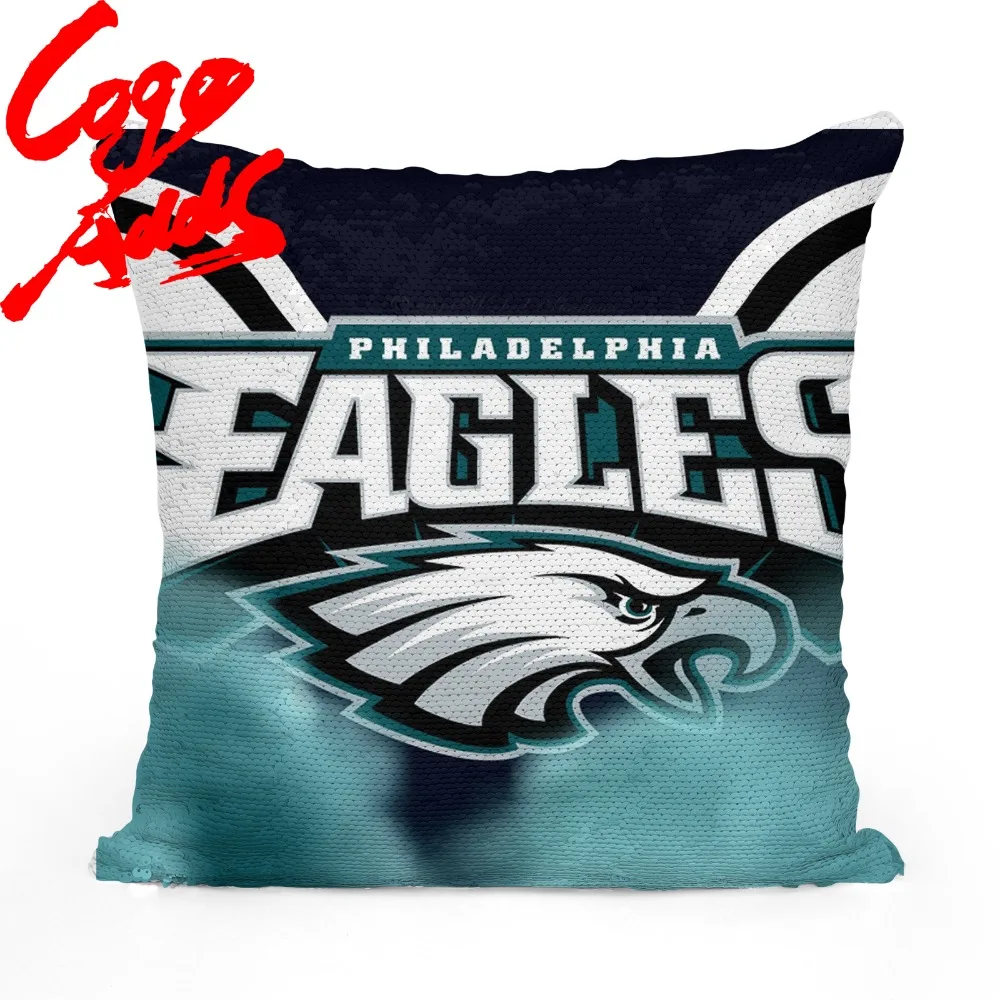 Philadelphia Eagles Декоративные подушки бросок обратимая Русалка Подушка с блестками чехол Прямая поставка