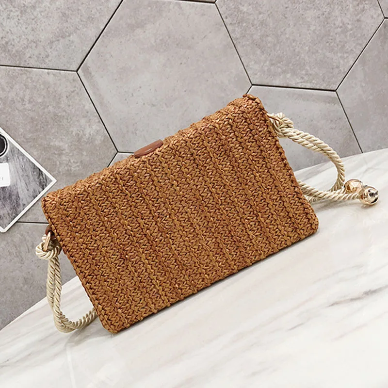 Women Hot Straw Bags Female Summer Beach INS Popular Handbag Lady Casual Rattan Shoulder Bag Travel Woven Mini Crossbody SS3122 (4)