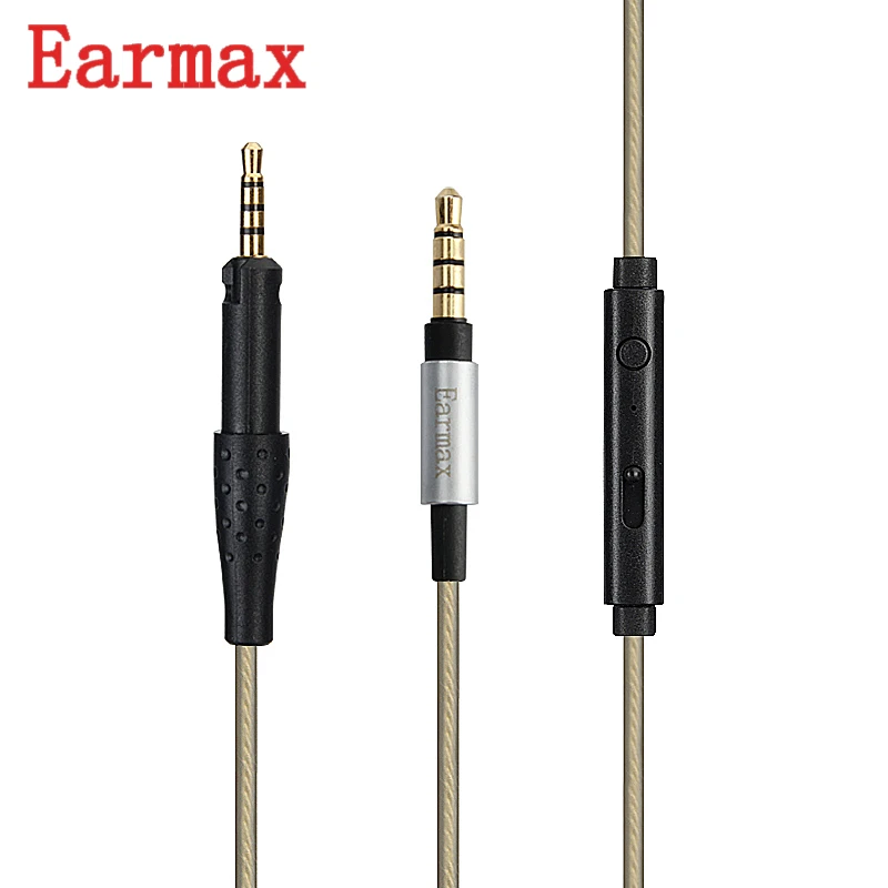 Обновленный кабель наушников Earmax для Sennheiser HD6 HD7 HD8 DJ MIX 3,5 мм до 2,5 мм HIFI посеребренный сменный провод