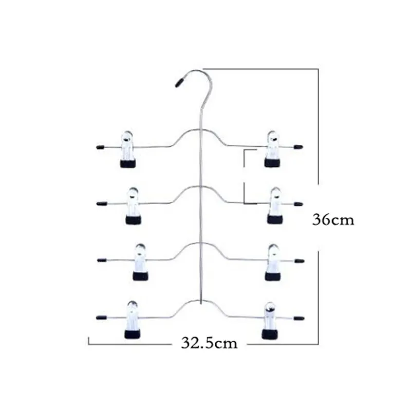 1 предмет 32,5*36 см 4-ярусная вешалка для брюк, брюки, юбка, джинсы вешалка для носков сушилка 8 Зажимы шкаф Экономия пространства для хранения Организатор