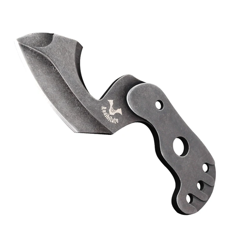 

EDC pocket knife good for camping hiking hunting survival real D2 steel kydex tracing shadow from Zunelotoo