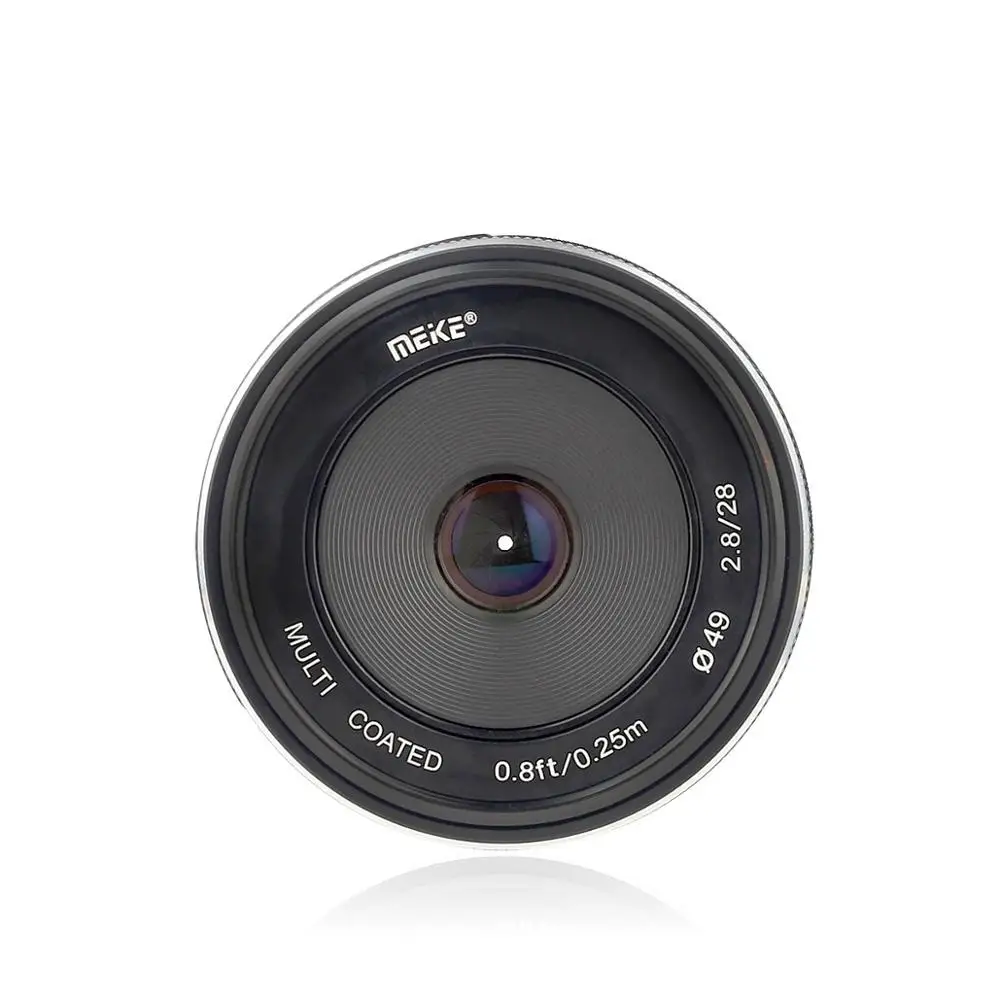Meike 28mm f2.8 fixed manual focus lens for Canon