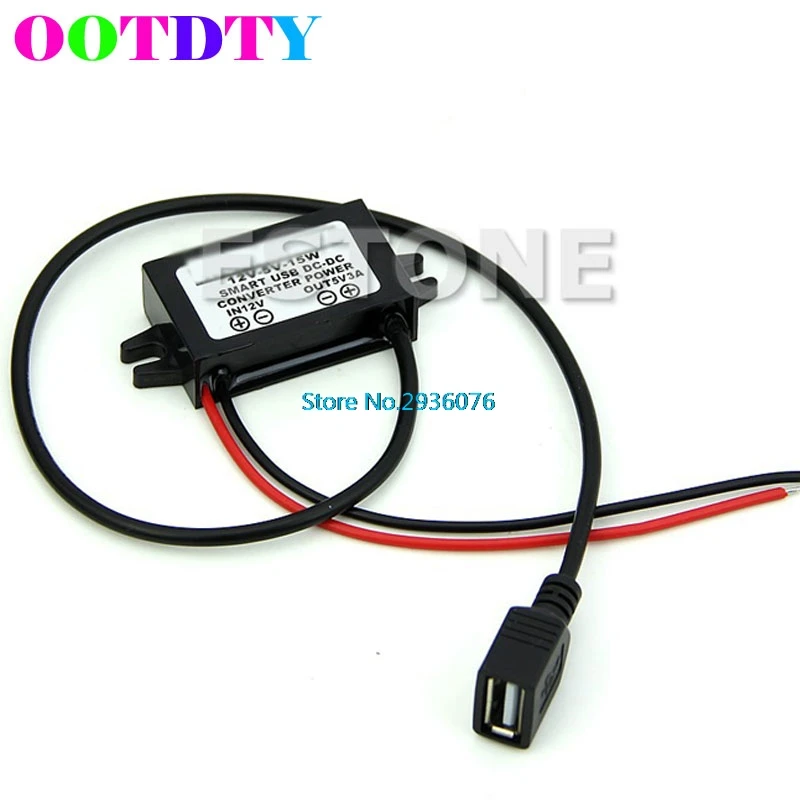 

DC12V to 5V 15W 3A Step down USB Converter Regulator for Iphone car charger APR18_25