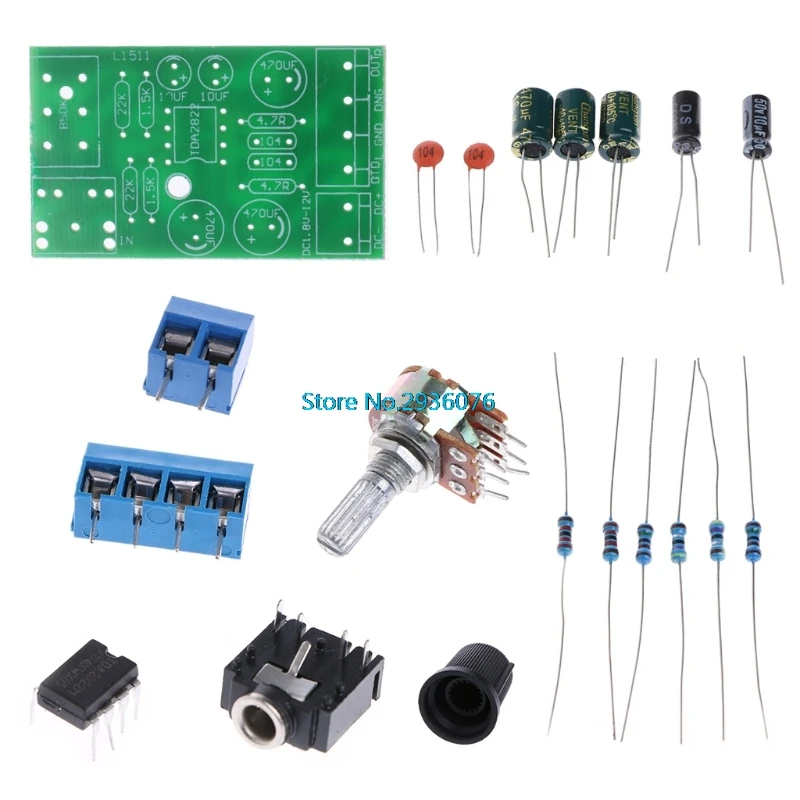 

DC 1.8-12V TDA2822M 2.0 Channel Stereo Mini AUX Audio Amplifier Board Module