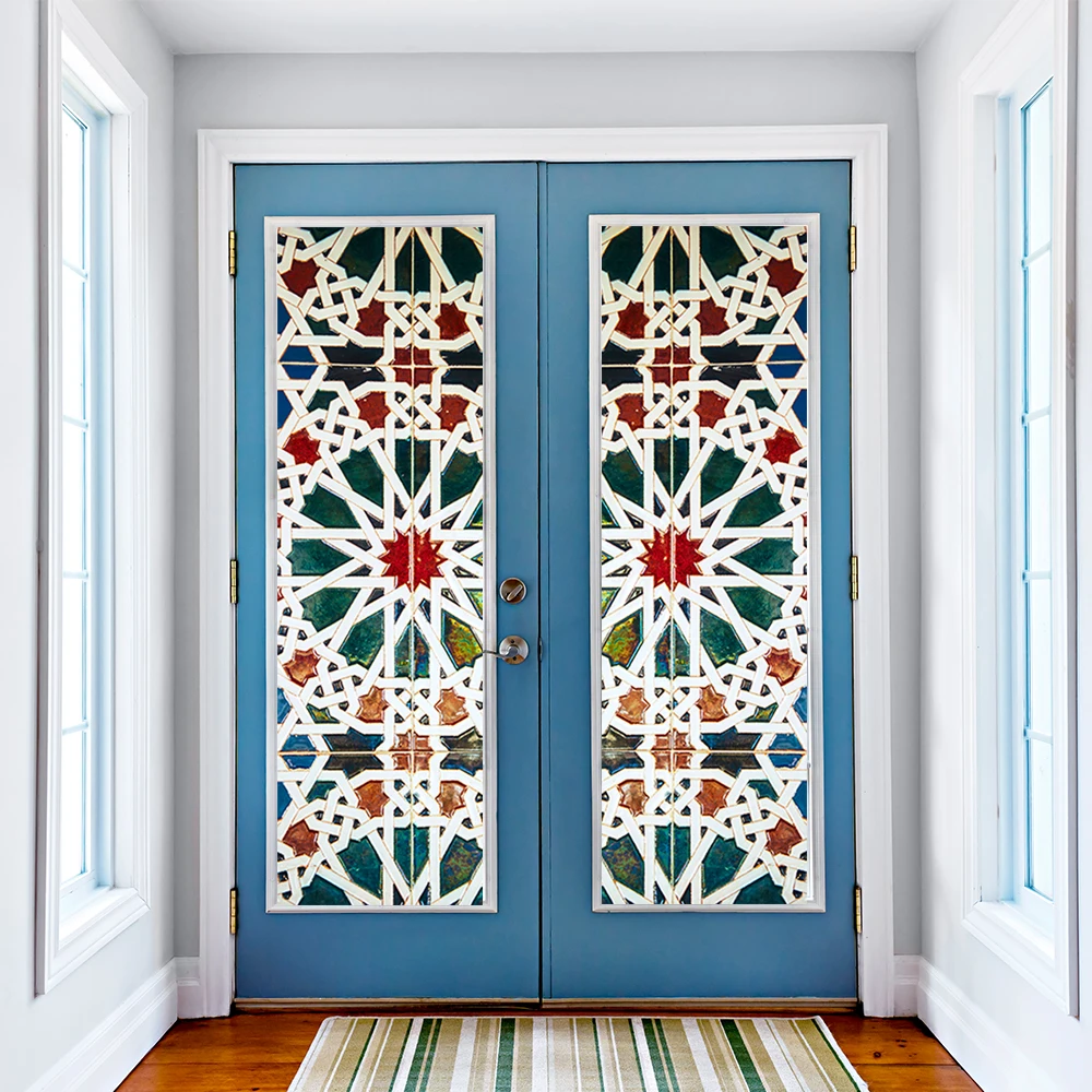 Adhesivo de puerta reacondicionado puerta antigua preferido 77*200 cm papel pintado de PVC Adhesivo de puerta reacondicionado puerta antigua preferido 77*200 cm papel pintado de PVC