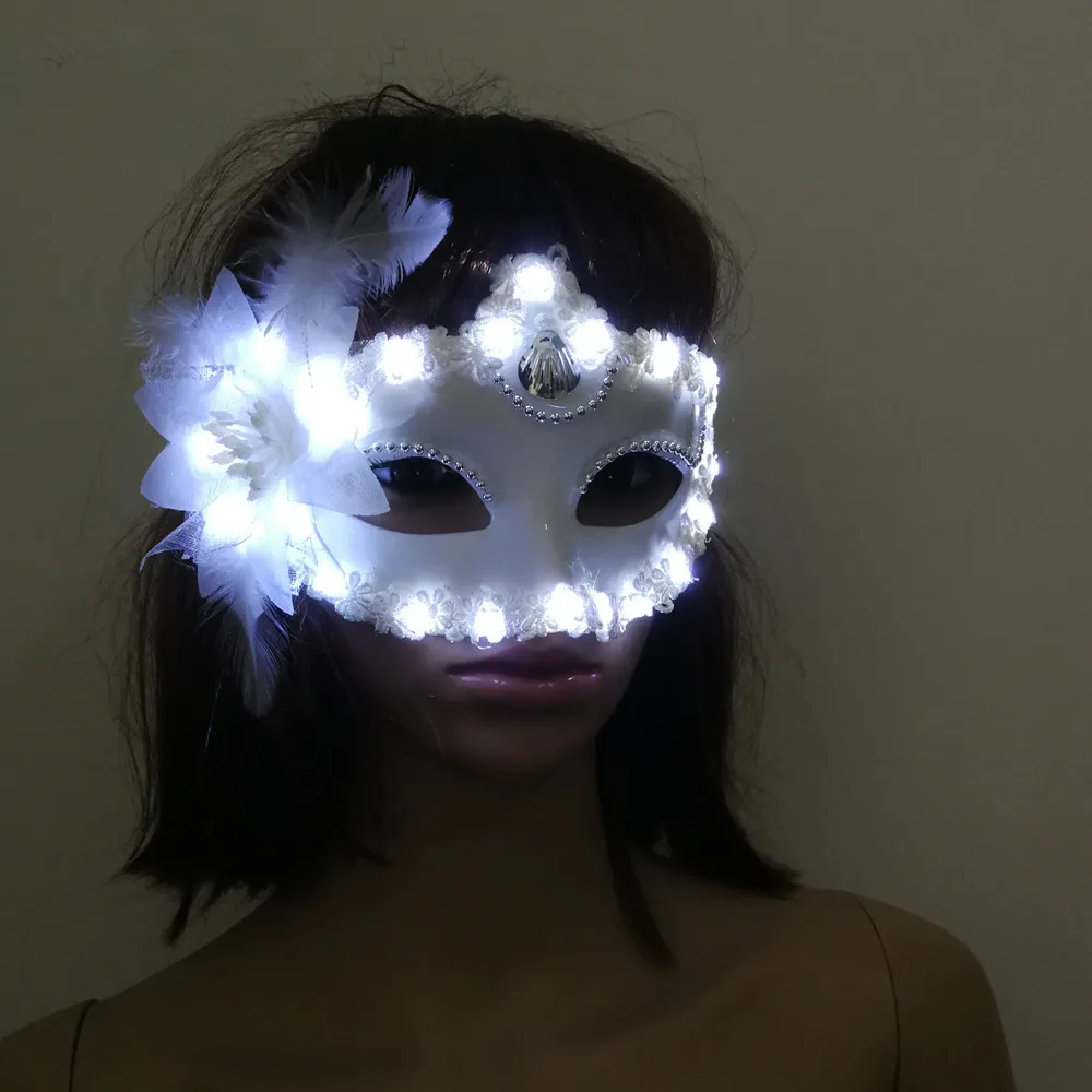 Aliexpress Led Mask Masquerade Female Woman Girl Luminous Princess LED Mask Light Flashing