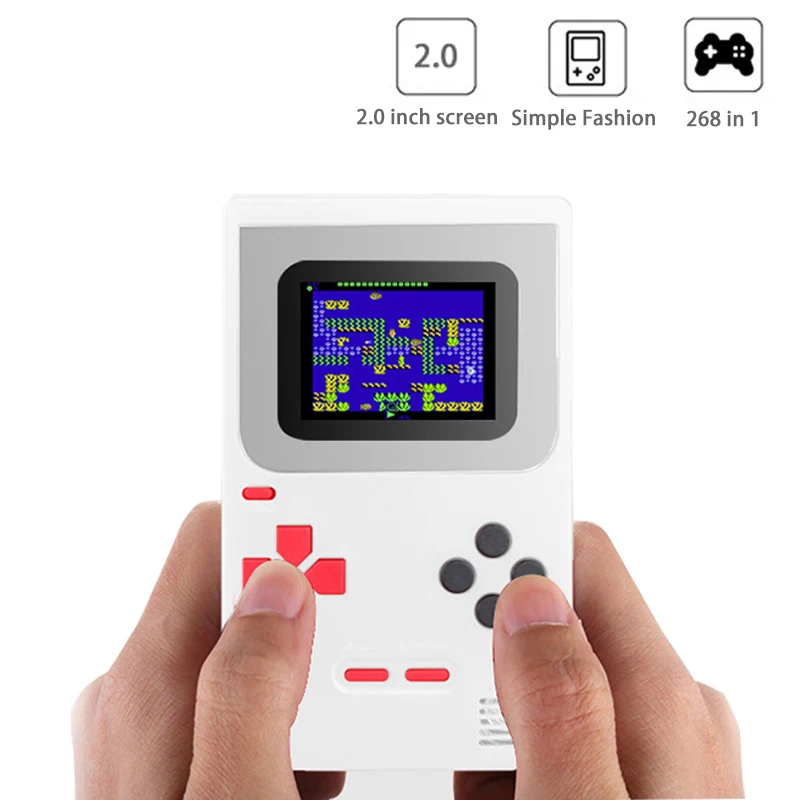 Мини портативная игровая консоль со встроенными 268 играми Классическая детская