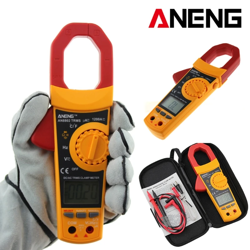 

Professional And Practical AN8802 True RMS Digital Clamp Multimeter AC/DC Auto Range 6000 Counts