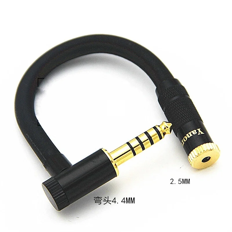 HIFI 4 4MM Balanced Headphone Adapter Audio Cable 4 4 to 3 5mm 2 5mm 6 35mm XLR 4 Pin Male to Female Angle