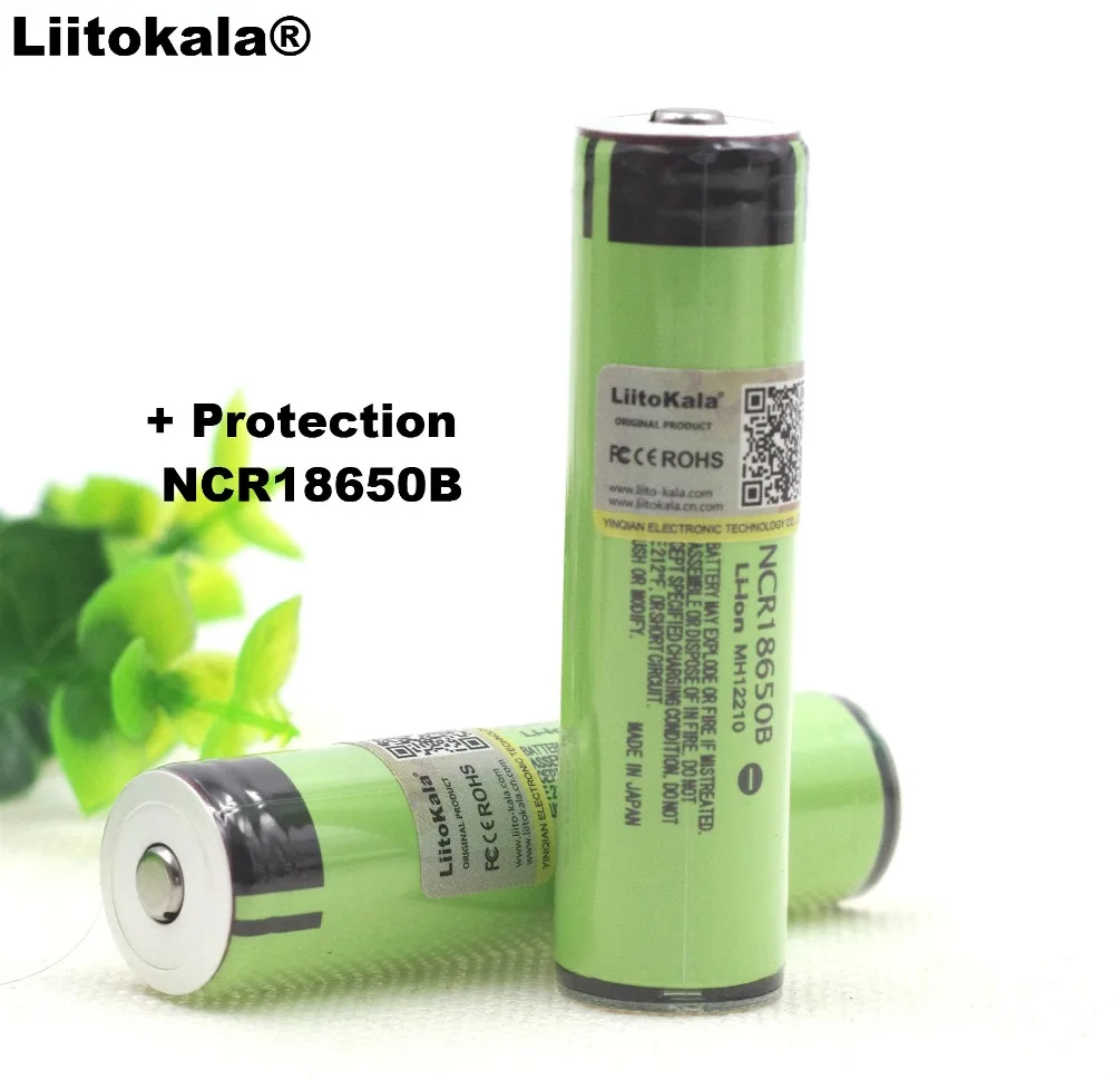 

2019 Liitokala New Original 18650 3.7V 3400mah NCR18650B Lthium Battery protection board Suitable battery for Flashlight
