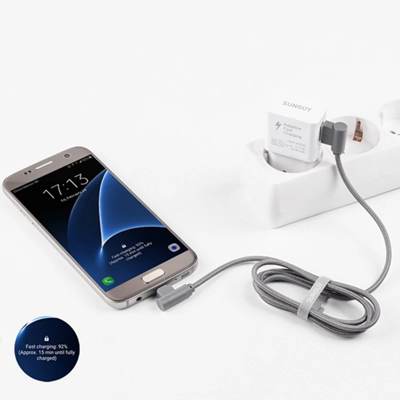 Bakeey 90 градусов микро USB Быстрый зарядный кабель 25 см для Xiaomi Redmi Note 4 4X для samsung S7 S6 Edge