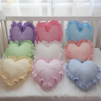 

Lovely Heart Baby Gift Pillow Sofa Bedding Back Lace Cushion Kids Room Toys Couch Wedding Cushion for Chair Lumbar Pad
