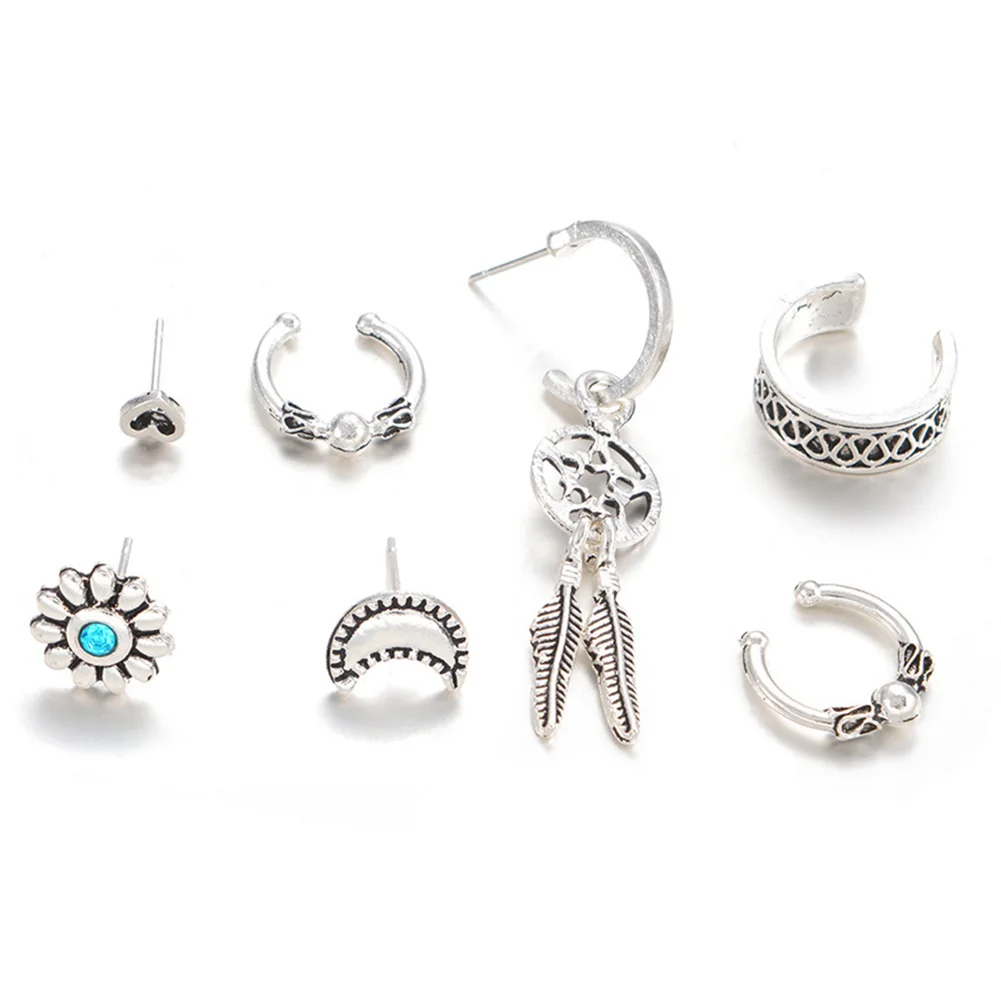 Горячая Распродажа 7 шт./компл. Boho солнцезащитные листья Mujer Oreja Клипсы Серьги