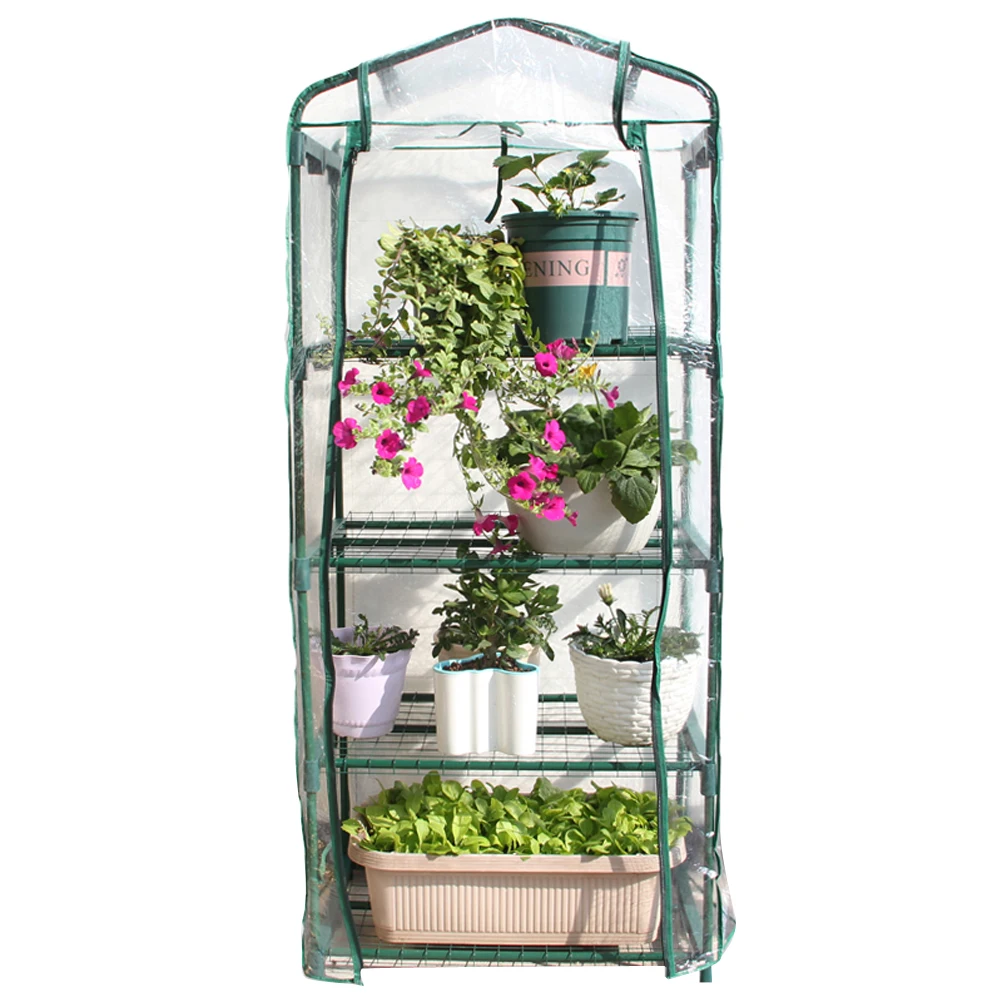 

Mini Greenhouse 4 Tier Rack Stands Portable Garden Green House for Outdoor and Indoor
