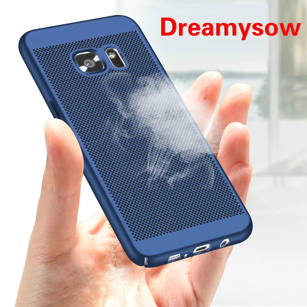 

Cooling Phone Case For Samsung Galaxy A3 A5 A7 2016 2017 J5 J7 Prime S5 S6 S7 edge S8 Plus Note3 Note5 Note8 Full Plastic Cover