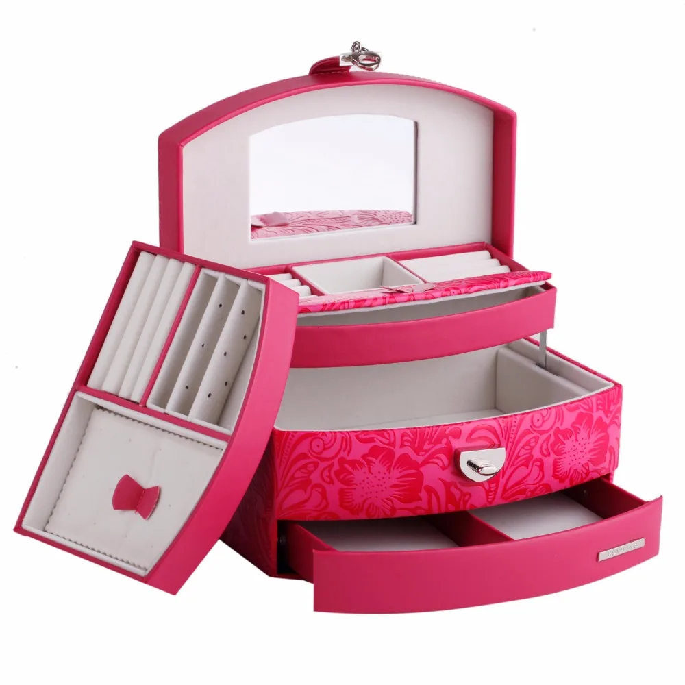 Large Jewelry Box And Packaging Leather Watches Display Organizer Gifts Boxes For Jewellery 3
