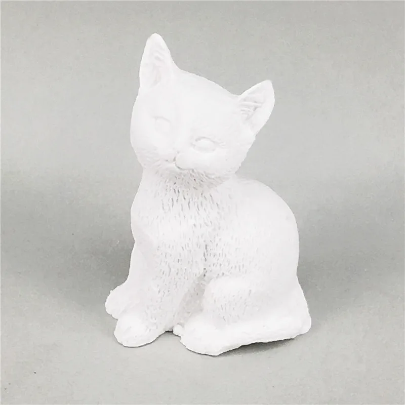 3D Jabon котенок Форма тортов украшения DIY лампы в форме свечи Fondant (сахарная)