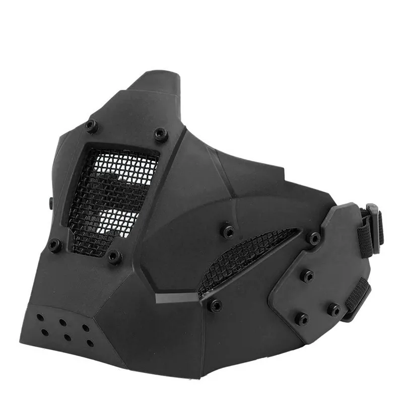 WoSporT Anti-Pressure Lightweight Tactical Half Face Mask Double Regulation Air Permeability Impact Resistance Iron Warrior