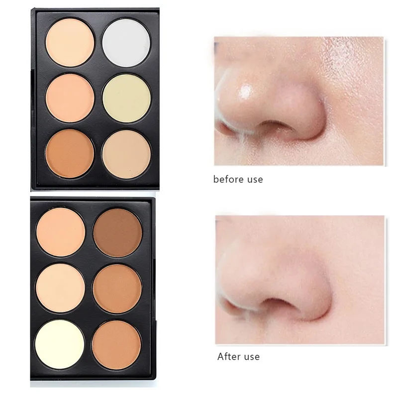 

Professional Makeup Concealer Palette 6 Colors Contour Face Make Up Corretivo Pores Maquiagem Concealer Cream Facial Foundation