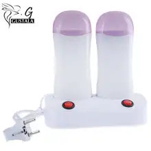 Gustala 2 шт. 100 мл горячий восковый картридж портативный Эпилятор рулон на депилятор для удаления волос для депиляции с вилкой EU