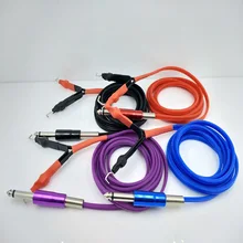 Источник питания для татуажа, зажим для тату, шнур, 2 шт./лот, сверхмощный силиконовый мягкий крючок, линия для тату, пистолет, проволока, тату-машина, аксессуары