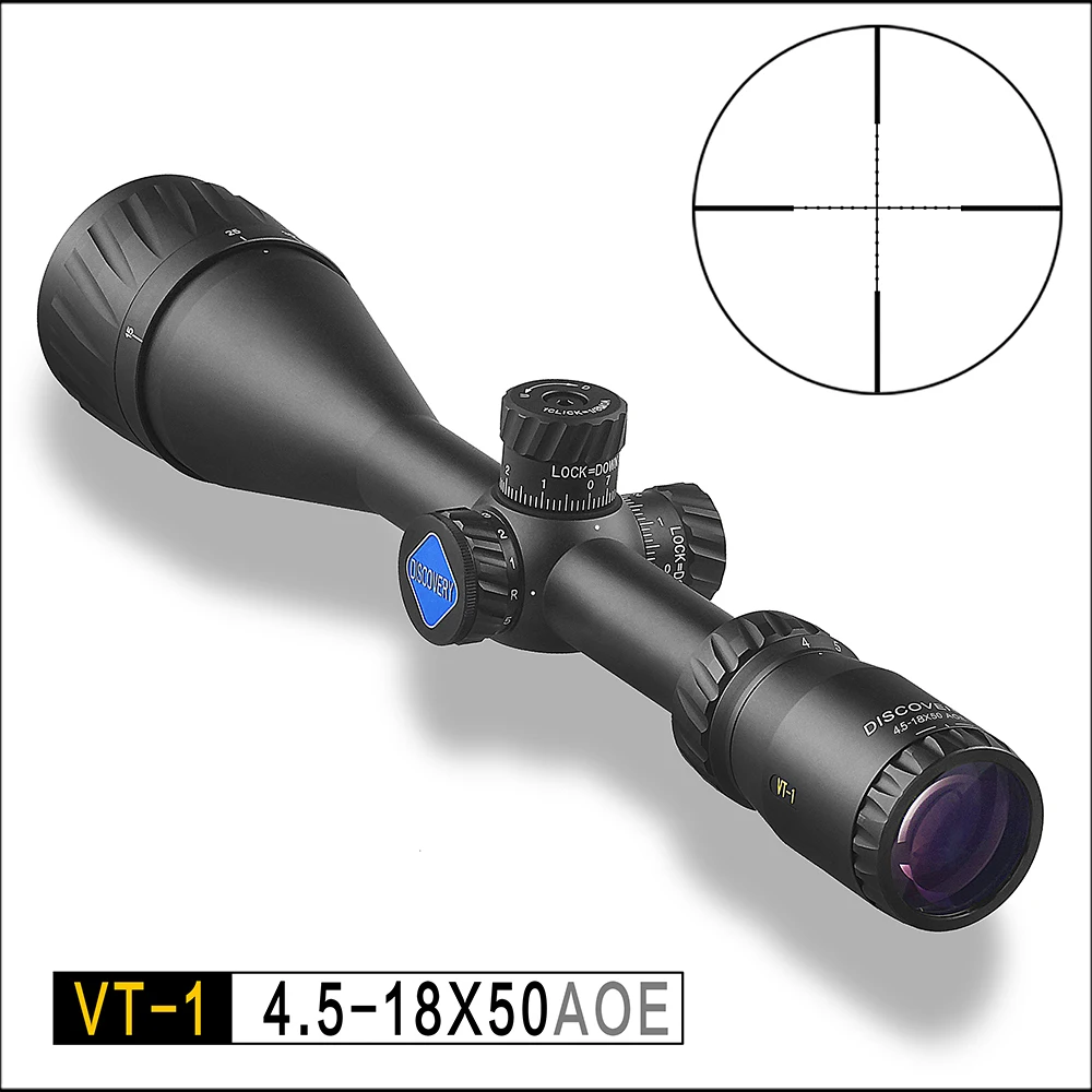 

Discovery Rifle Scope VT-1 4.5-18x50AOE Optical air gun sight Outdoor hunting riflescope with extended sunshade