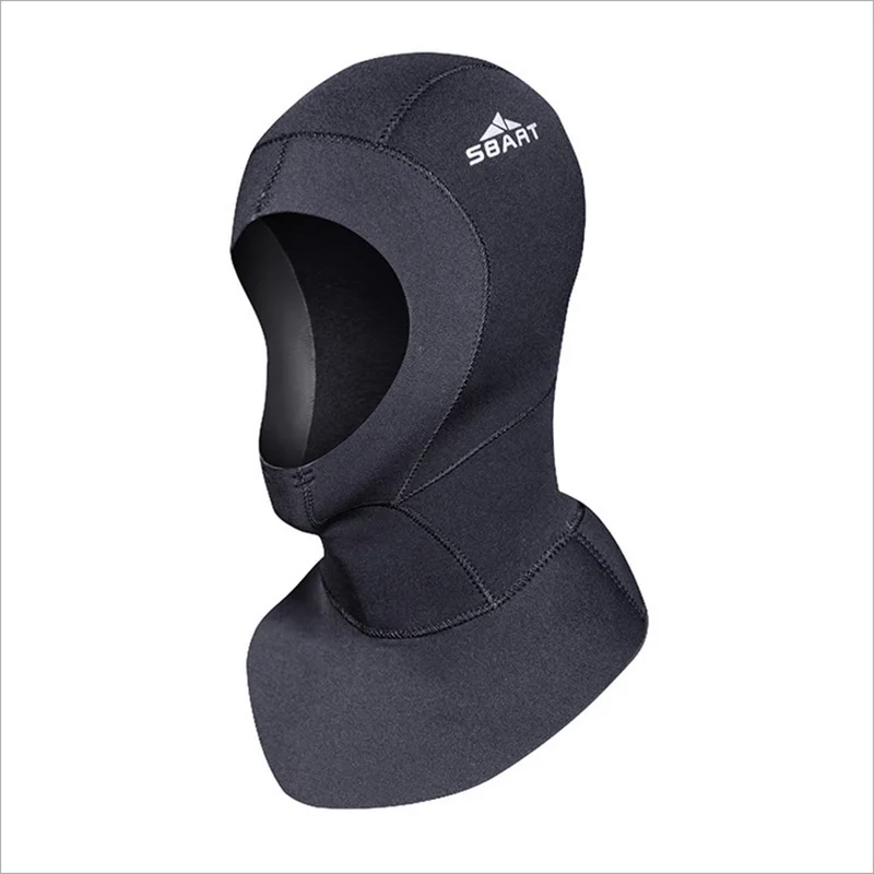 Sbart 3 мм для подводного плавания из неопрена шляпа чехол для Гидрокостюма головной убор для дайвинга Черный Розовый камуфляж термальный неопрен солнцезащитный крем Быстросохнущий - Цвет: Черный
