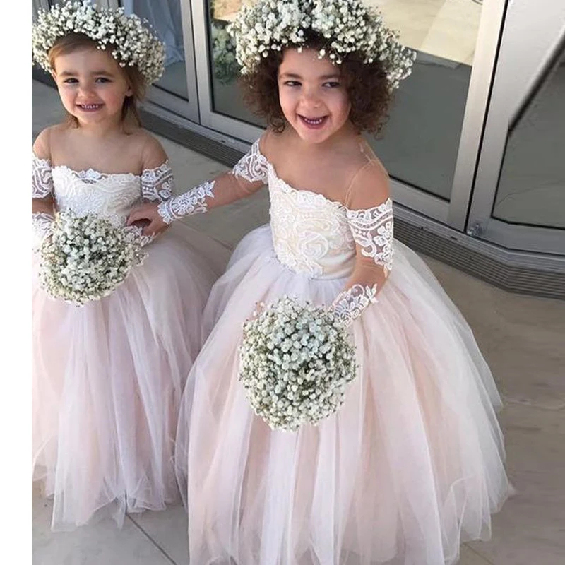 blush pink dress for flower girl
