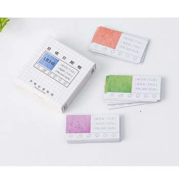 Недатированные DIY дневные записи наклейки дней и наклейки "Погода" 4,4*4,4 см украшение дневника школьные офисные корейские канцелярские принадлежности